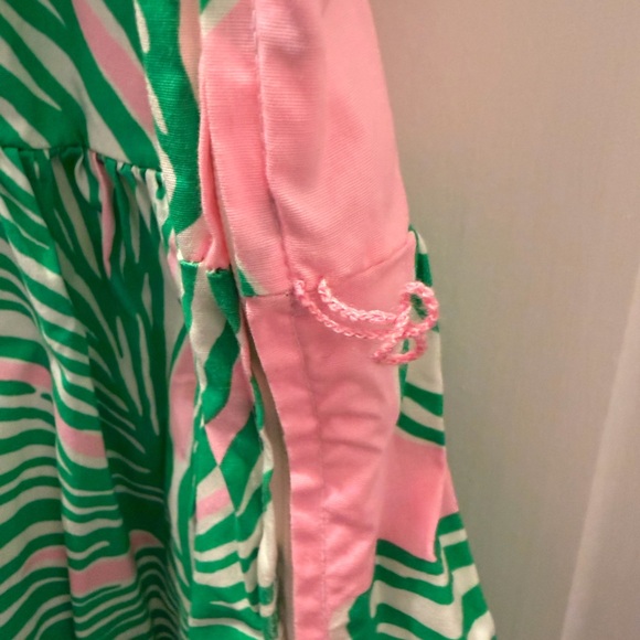 LILLY PULITZER TRISHA STRETCH SHIRTDRESS SIZE 8 WHO LET THE FRONDS OUT EXCELLENT - Picture 7 of 14